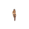 Ensemble 3 pièces bleu nuit comprenant Soutien gorge, porte jarretelles et string 